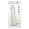Dildo FALLO JELLY 10" PVC, przezroczysty, hipoalergiczny, przyssawka