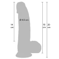 Dildo INFERNO HIDDEN DESIRE, płynny silikon, 18 cm długości, realistyczny wygląd