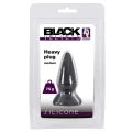 Wtyczka analna Heavy Plug M Black Velvets, silikonowa, 75g, 8,9cm długości, stożkowa