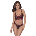 Biustonosz i majtki COTTELLI LINGERIE, koronkowe, dwukolorowe, komfortowe