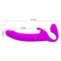 Wibrator strap-on Zanini, silikonowy, 28,3 cm, 10 trybów wibracji, wodoodporny