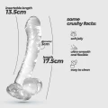 Dildo Crushious Hudini – przezroczysty TPE, 17,5 cm, przyssawka, wodoodporny