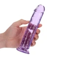 Dildo realne REALROCK Crystal Clear 7''/18 cm, przyssawka, wodoodporne, bez ftalanów