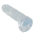 Dildo przezroczysty, galaretowaty - 5 cm, długość 23 cm, elastyczny PVC