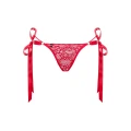 Stringi OBSESSIVE Lovlea z koronką, czerwona wstążka, L/XL, Did2Fit komfort