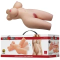Masturbator analno-waginalny Crazy Bull 49cm, ruchoma konstrukcja, realistyczny kształt