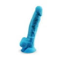Dildo Silexd Model 1, 17,75 cm, elastyczny silikon, przyssawka, hipoalergiczny