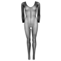 Bodystocking Długi Rękaw Black - 100% Poliamid, Przezroczysty, Elastyczny