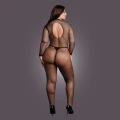 Bodystocking Elastyczny LE DESIRE - Długie Rękawy, Otwarty Krok, XL-4XL