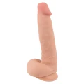 Dildo Nature Skin z ruchomą skórą 25 cm, TPE, długość wkładania 18,7 cm, średnica 4,9 cm