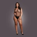 Body ELASTYCZNE LE DESIRE z dekoltem V, rozmiary XL-4XL, materiał Nylon i Spandex
