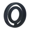 Podwójny pierścień erekcyjny LEVELZ, silikonowy, 2,6cm, czarny, wodoodporny