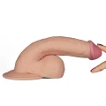 Dildo Love Toy Ultra Soft 20 cm, 10 prędkości wibracji, przyssawka