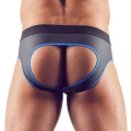 Jockstrap męski - Neoprenowa gumka, 90% poliester, 10% elastan, błyszczący design