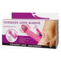 Nakładka wibrująca - BAILE ULTIMATE LOVE, 10 funkcji wibracji, materiał TPR, różowy
