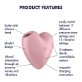 Stymulator łechtaczkowy Satisfyer Cutie Heart, silikon medyczny, wodoodporny, z wibracjami