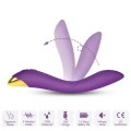Wibrator ergonomiczny Flamingo Purple, 9 trybów wibracji, wodoodporny, silikonowy