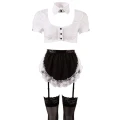 Strój do odgrywania ról - COTTELLI LINGERIE, Seksowna Służka, Top z Pończochami