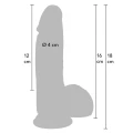 Dildo INFERNO HIDDEN DESIRE, Silikon, 16 cm, Przyssawka, Realistyczny wygląd