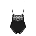 Body OBSESSIVE z koronkowymi zdobieniami, miseczki usztywniane, czarny kolor XXL