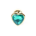 Korek analny Gold Heart PLUG od Ekskluzywnej Biżuterii, metalowy, z diamentem, 7 cm