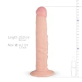 Dildo RealFantasy Scott, 25 cm, elastyczny z przyssawką, do stymulacji analnej i pochwowej