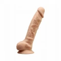 Dildo SILEXPAN Adam S, silikon 100% miękki, długość 18 cm, przyssawka