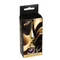 Korek analny (butt plug) MyLove Jewellery Gold – stal nierdzewna, fioletowy, 9,5 cm