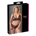 Biustonosz bez zapięcia COTTELLI LINGERIE, koronka, regulowane ramiączka, stringi XL