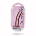 Dildo silikonowe Ouch! - 6'', zakrzywione, z przyssawką, wodoodporne