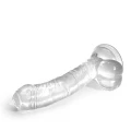 Dildo Crushious Hudini – przezroczysty TPE, 17,5 cm, przyssawka, wodoodporny