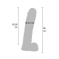 Dildo 11 cali z kulkami TOYJOY, realistyczny, z PVC, średnica 6.5 cm