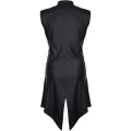 Kamizelka RMMarco001 - REGNES FETISH PLANET, slim-fit, czarna, z ozdobnymi ekspresami