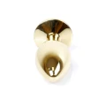Korek analny Plug-Jewellery Gold PLUG - stal nierdzewna, 7 cm, diamentowy akcent
