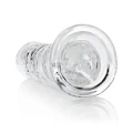 Dildo REALROCK CRYSTAL CLEAR, 8,7'' z przyssawką, wodoodporne, bez ftalanów