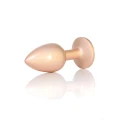 Korek analny ze stali nierdzewnej Pearl Gold, średnica 2,7 cm, anatomiczny kształt