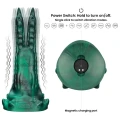 Dildo savage, podwójny pazur, wibrujący, silikon premium, 19cm długości