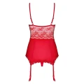 Gorset OBSESSIVE Lovica L/XL, regulowane szelki, koronkowe detale, stringi w komplecie