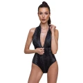 Body COTTELLI LINGERIE, Elastyczny, Skórzany Wzór, Dwukierunkowy Zamek