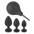 Zestaw zabawek analnych - Kit Black Velvets, silikon, 4 elementy, różne rozmiary wtyczek