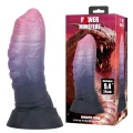 Dildo Monster Dreadful Fiend - 24 cm, silikon, tekstura mackowata, przyssawka