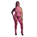 Bodystocking Neonowy z Halternackiem XL/XXXXL, Efekt UV, Elastyczny Materiał