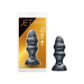Wtyk analny JET Stealth - PVC, 6,5 cala, czarny metalik, baza antypoślizgowa