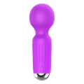 Mini masażer, USB, 20 funkcji, wodoodporny, ergonomiczny uchwyt - Fioletowy