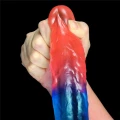 Dildo realistyczne Dazzle - 20 cm, zakrzywione, teksturowane, przyssawka