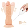 Dildo Vibrating Easy Strapon 7.5'' - TPE, 2 prędkości wibracji, ergonomiczna uprząż