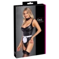 Body COTTELLI LINGERIE Maid, Głęboki Dekolt, Regulowane Paski do Pończoch