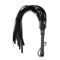 Pejcz - flogger skórzany Fetish Art, frędzle cat-o'-nine-tails, czarny