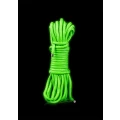 Linka bondage Ouch! Glow in the Dark – 10m, fluorescencyjna, 16 sznurków, zielona