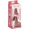 Wibrator dildo Fantasy Toys – silikon, ruchoma skórka, realistyczne jądra 22 cm